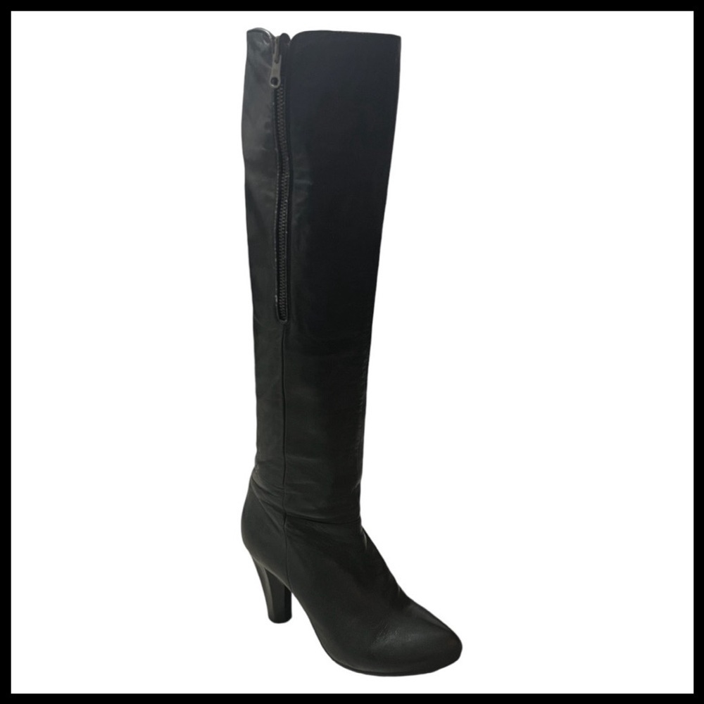 MIZ MOOZ Tall 1/2 Zip Leather Heeled Boots